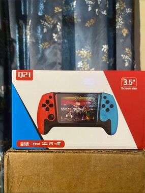 Q2 Portable Handheld Gaming Console in Red and Blue